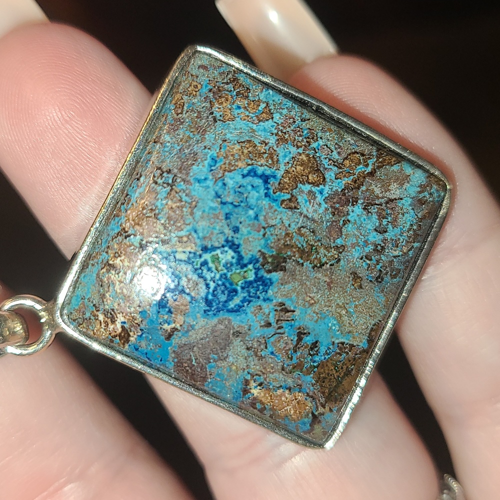 Sterling Silver Azurite Pendant